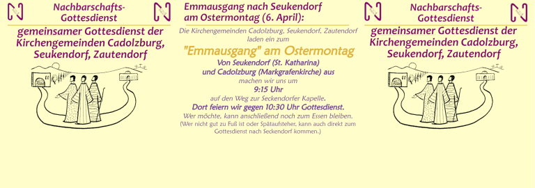 Gottesdienst Ostermontag (Slider)