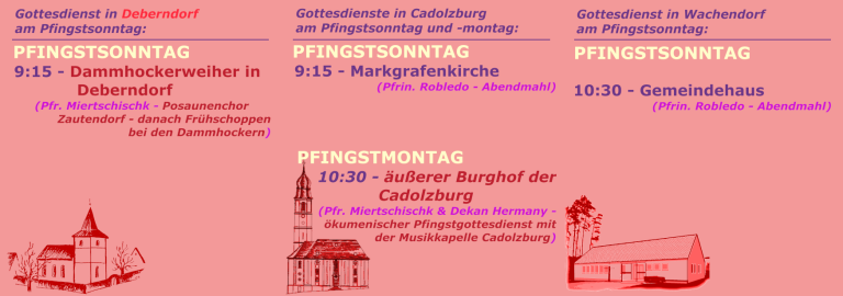 Gottesdienste an Pfingsten (Slider)