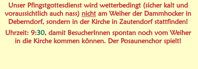 Verlegung Pfingstgottesdienst 2025 (Slider)