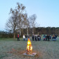 Auferstehungsfeier auf dem Zautendorfer Friedhof mit Osterfeuer