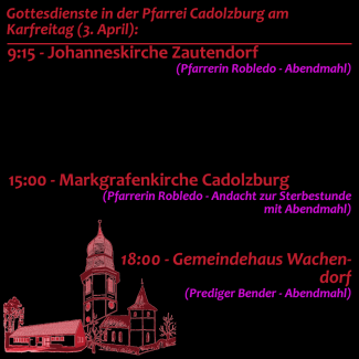 Gottesdienste Karfreitag
