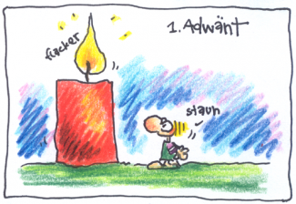 Cartoon zum ersten Advent