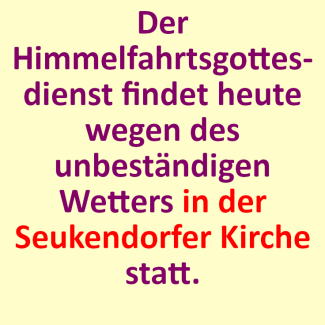 Himmelfahrt in der Kirche