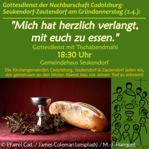 Gottesdienste Gründonnerstag