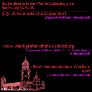 Gottesdienste Karfreitag