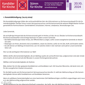 KV-Wahl 2024 - 1. Kanzelabkündigung